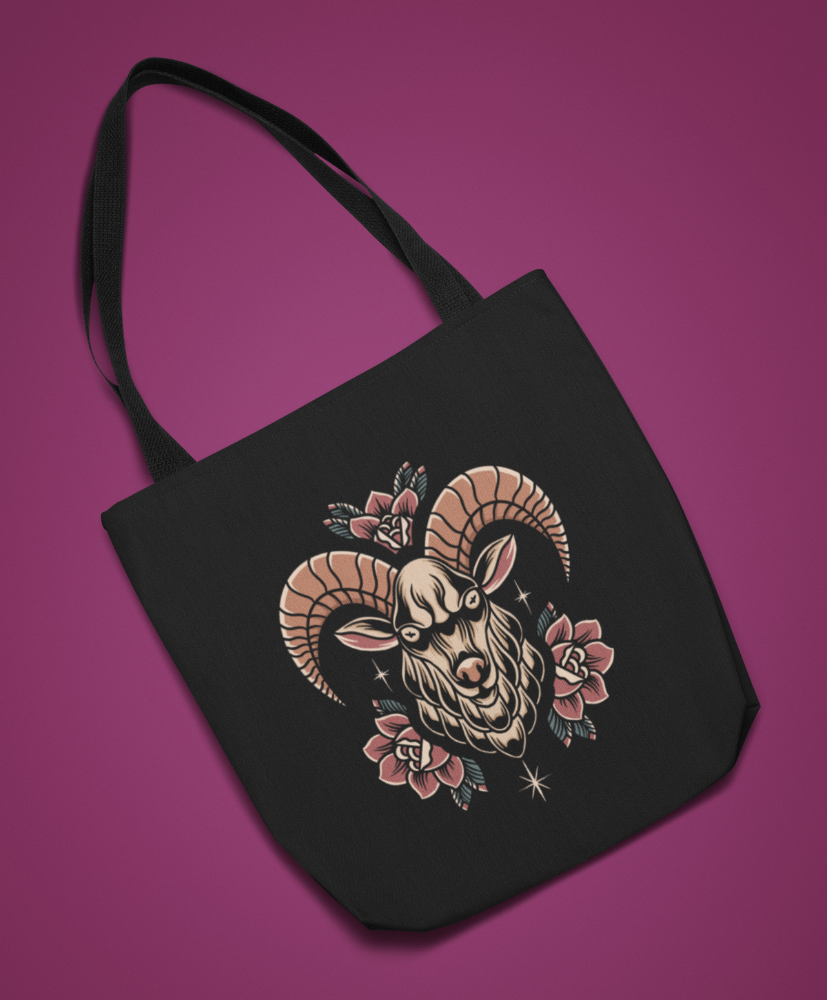 RAM SKULL TOTE BAG