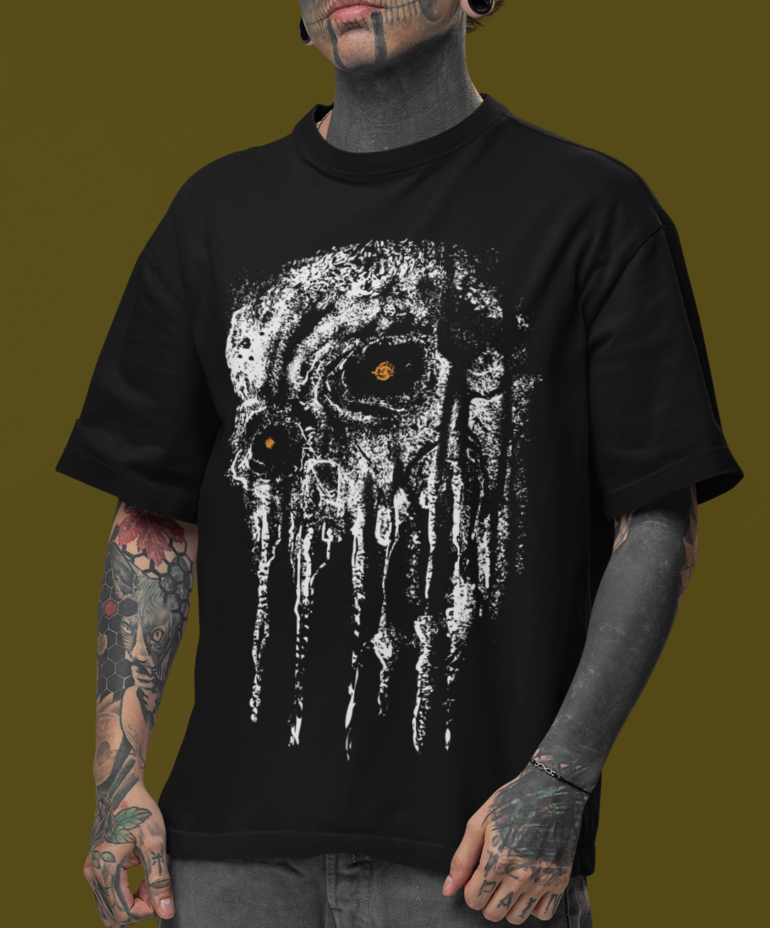 MELTING SOUL SKULL - OVERSIZED T-Shirt