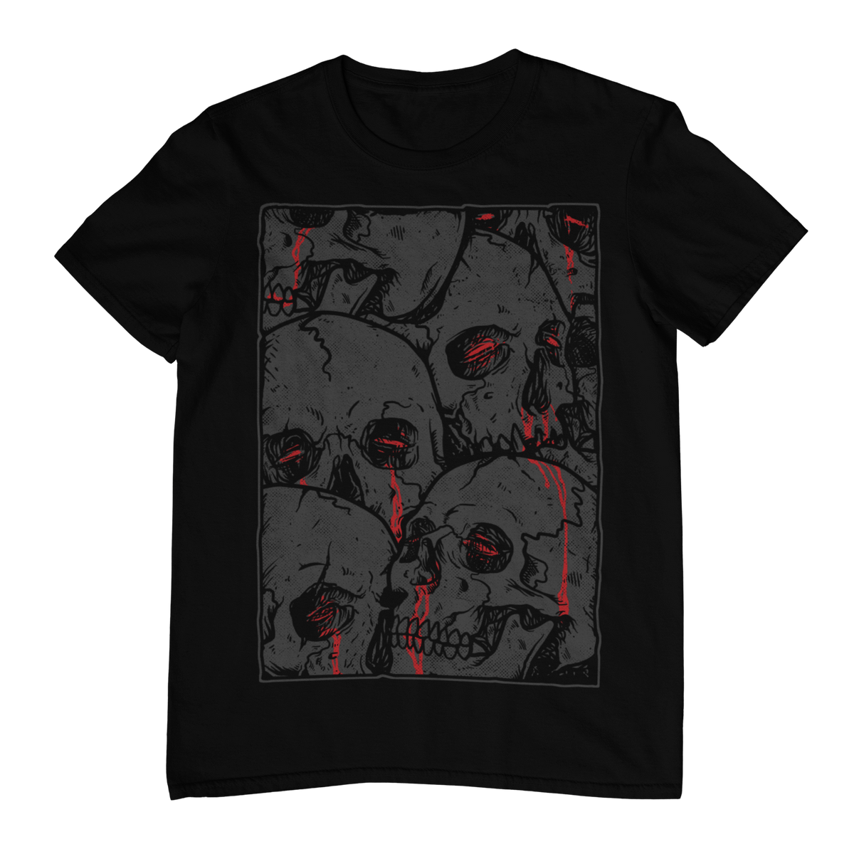 BLEEDING SKULLS Unisex T-Shirt (Black)
