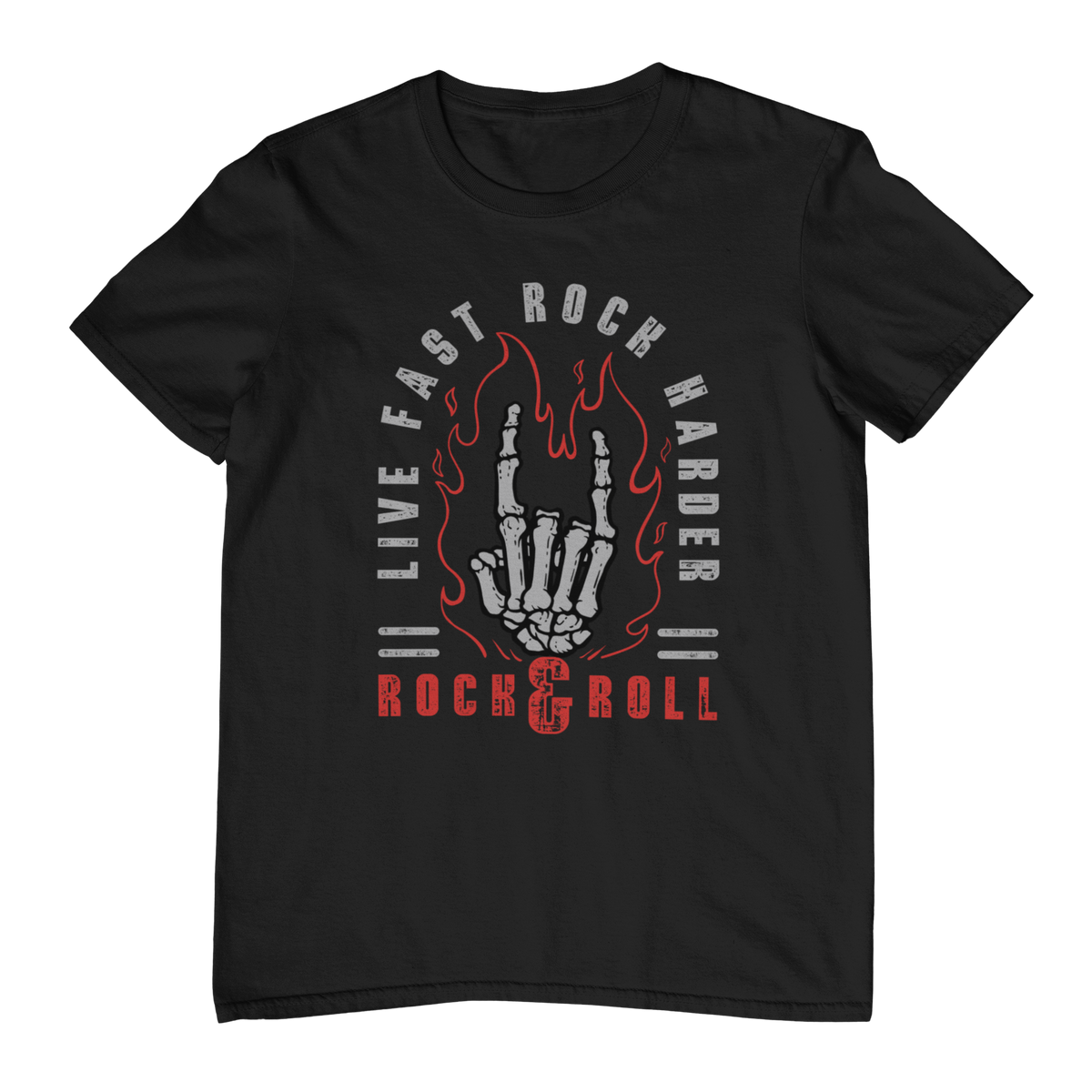 LIVE FAST ROCK HARDER Unisex T-Shirt