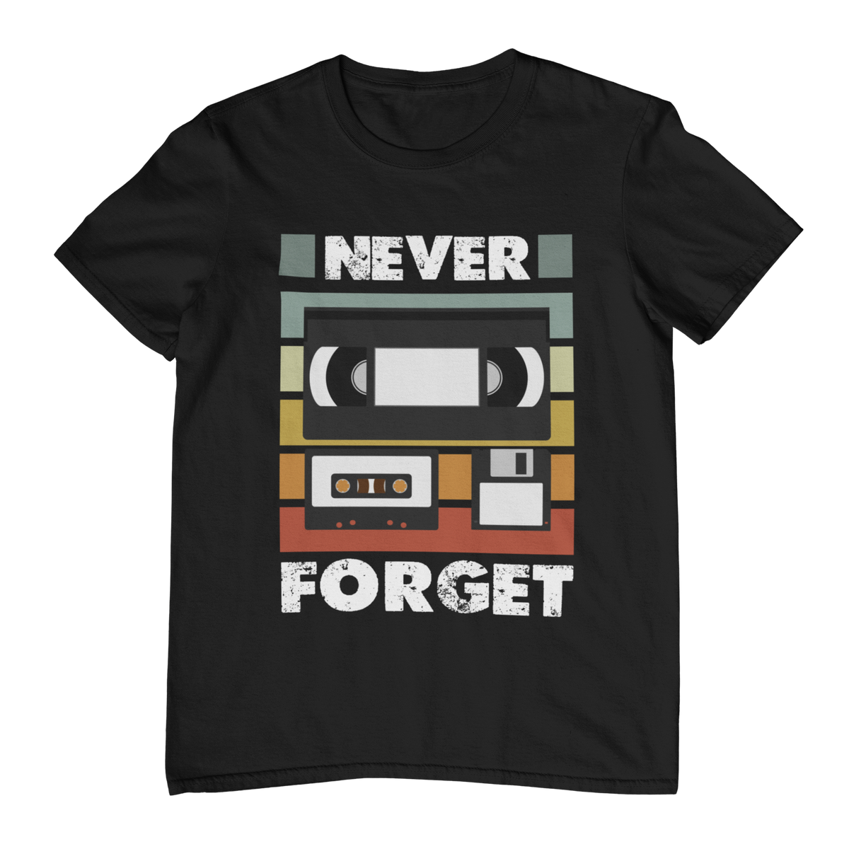 NEVER FORGET – Retro Media Collection Unisex T-Shirt