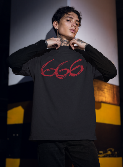RED 666 INFERNO SCRIPT - OVERSIZED T-Shirt