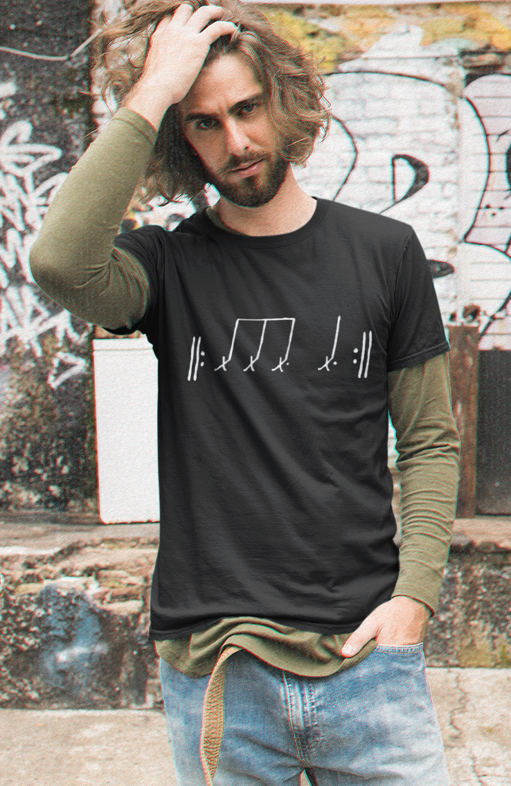 BEAT PATTERN – Minimal Music Notation Unisex T-Shirt