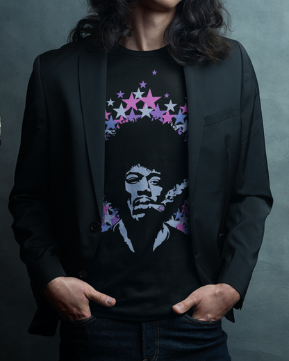 VINTAGE ROCK ICON JH – Abstract Portrait Unisex T-Shirt