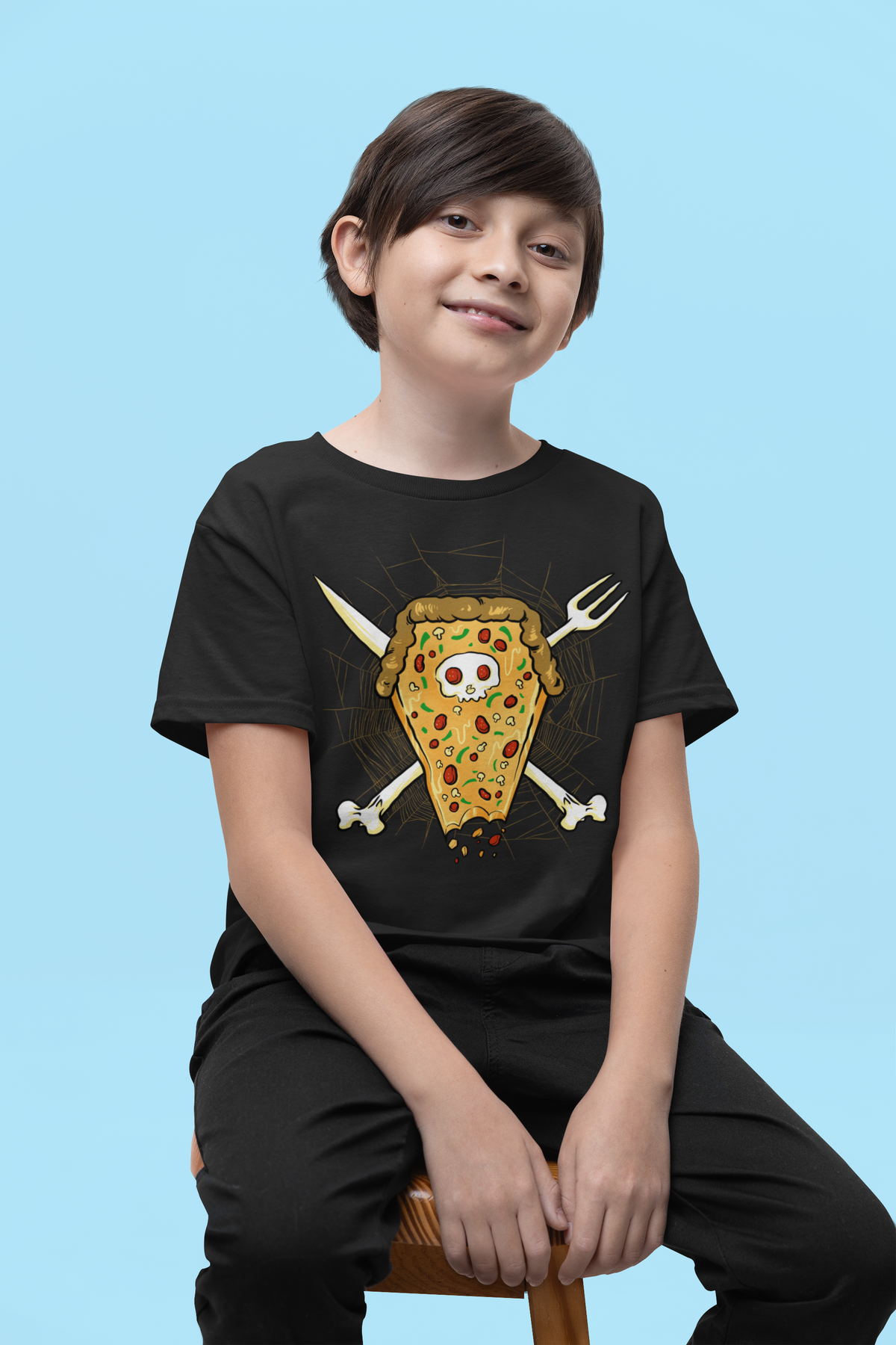PIZZA COFFIN SKULL - Kids' T-Shirt