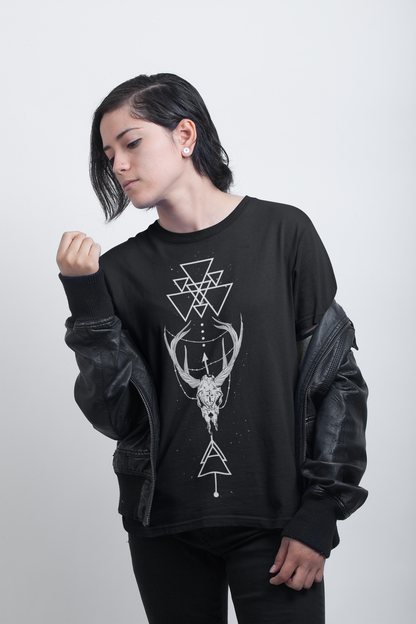 THE HORNED GEOMETRY T-Shirt (Black)