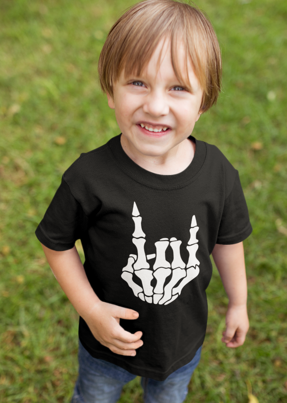 SKELETON METAL HORNS - Kids' T-Shirt