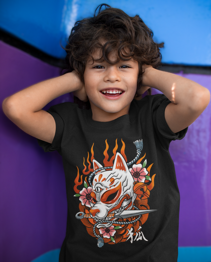 FOXFIRE KITSUNE BLADE - Kids' T-Shirt (Black)