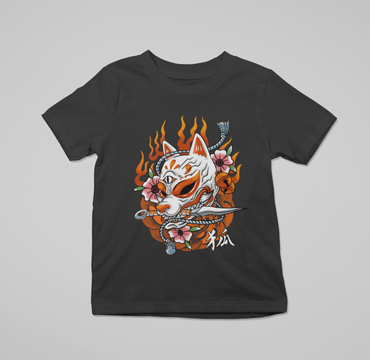 FOXFIRE KITSUNE BLADE - Kids' T-Shirt (Black)