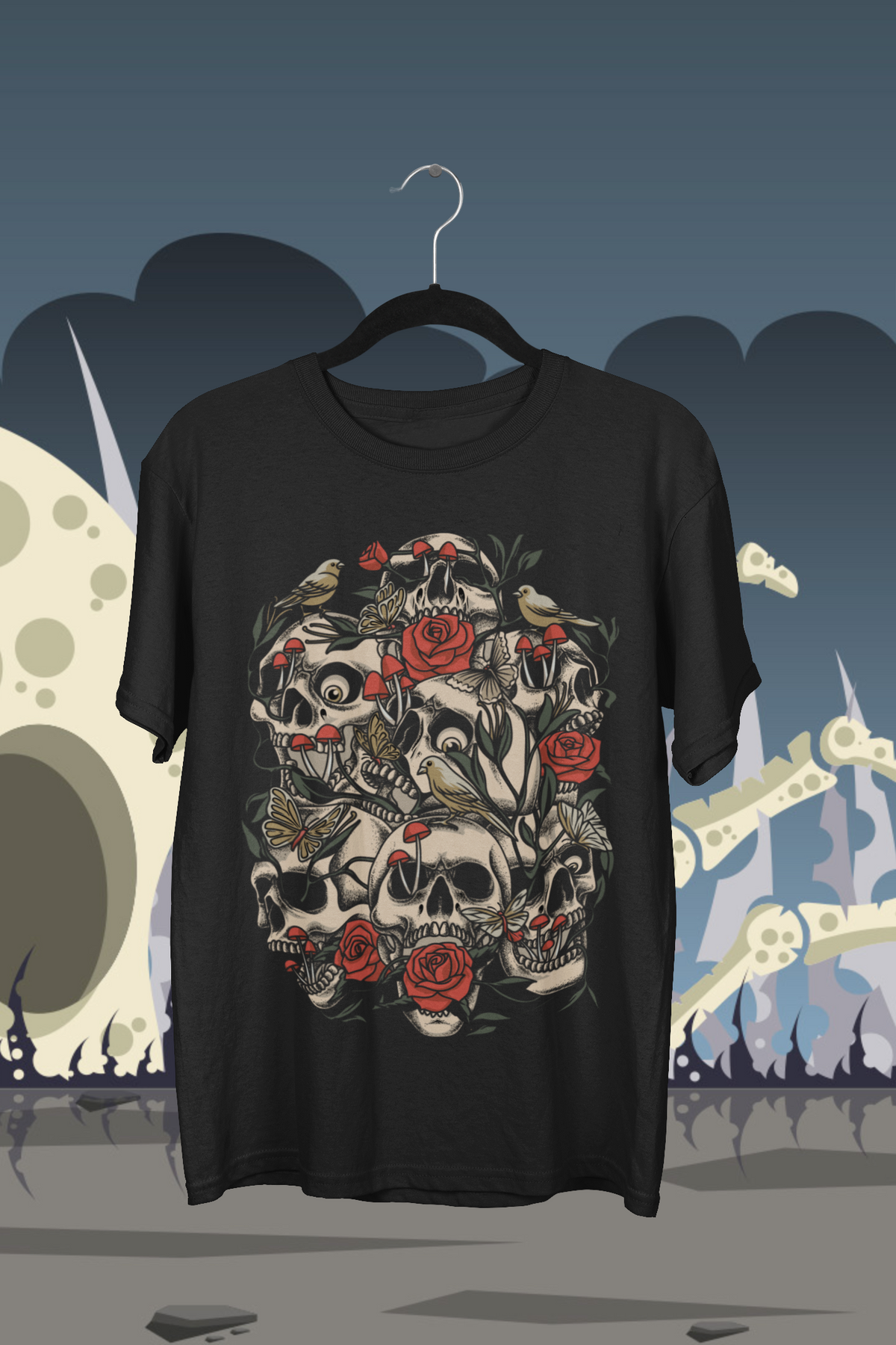 GARDEN OF SKULLS - OVERSIZED T-Shirt