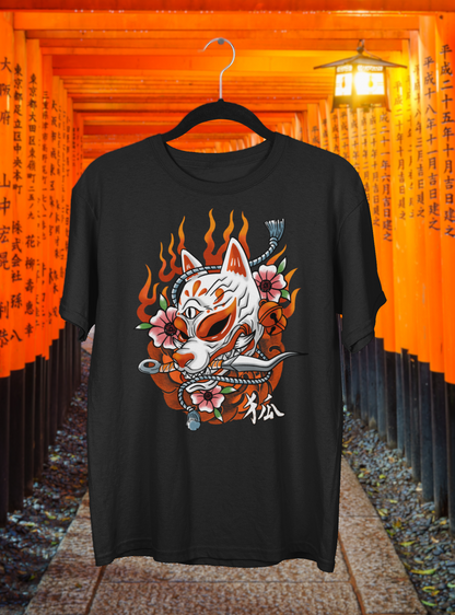 FOXFIRE KITSUNE BLADE - OVERSIZED T-Shirt (Black)