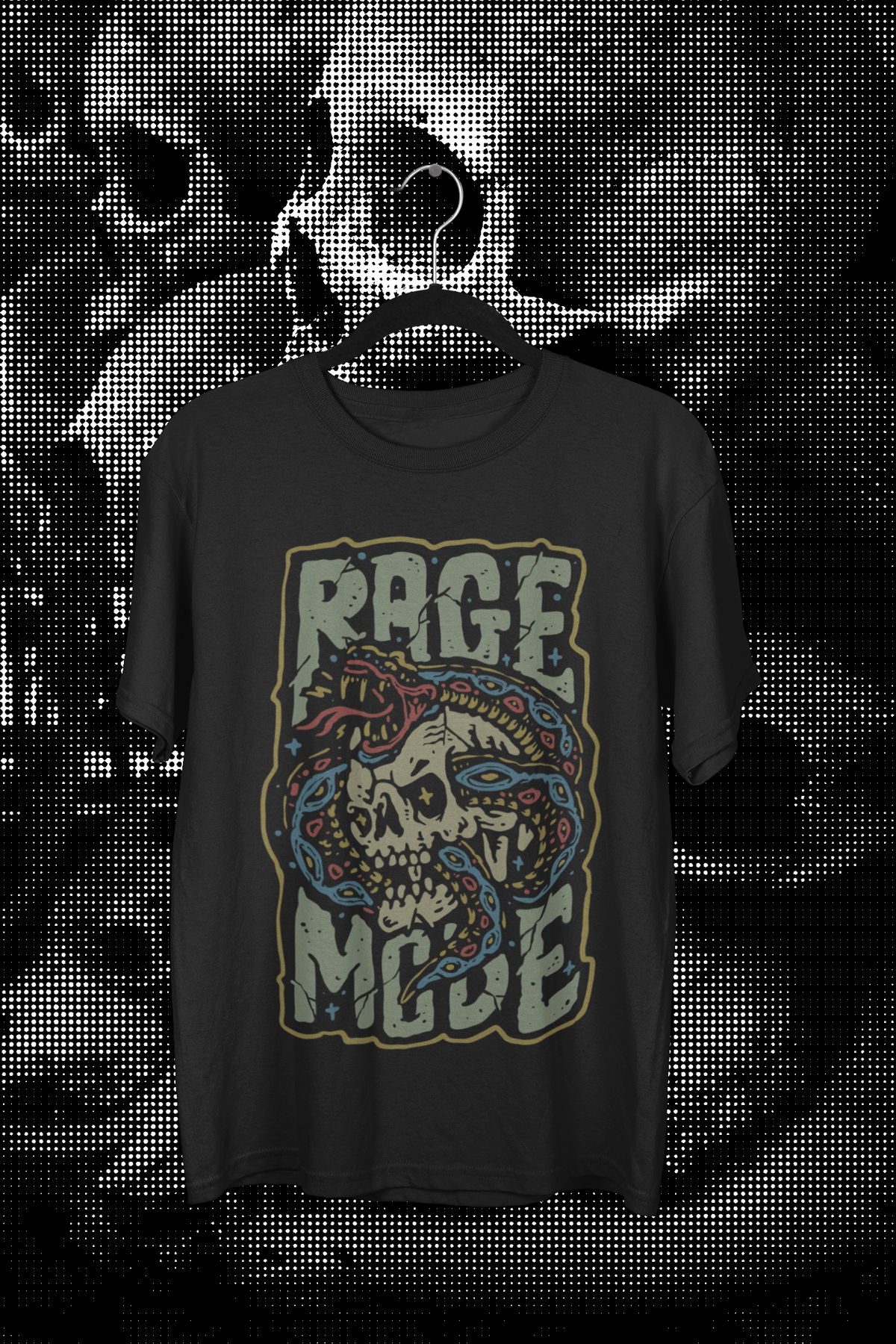 RAGE MODE - Serpent Skull OVERSIZED T-Shirt