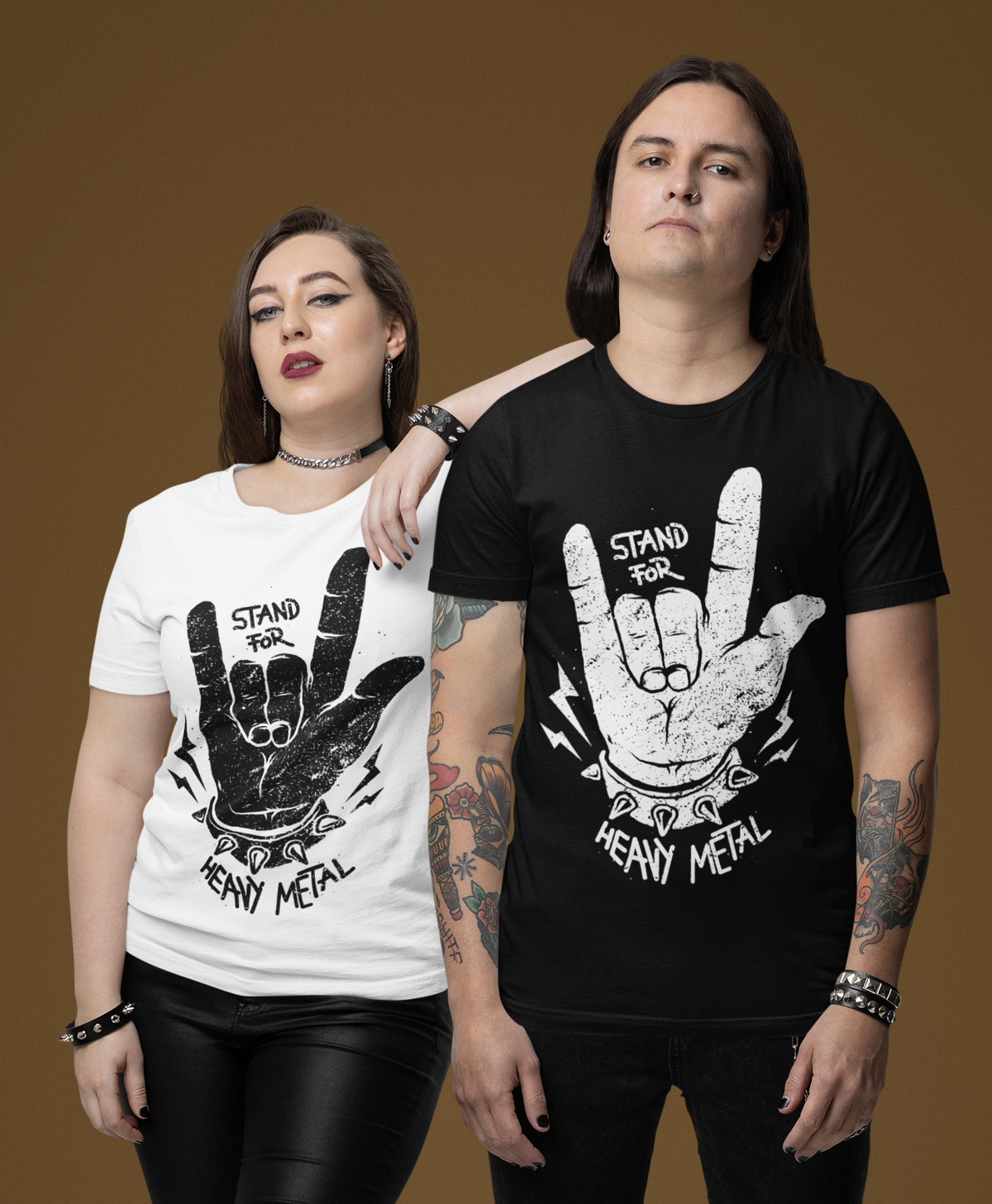 STAND FOR HEAVY METAL Unisex T-Shirt (Black)