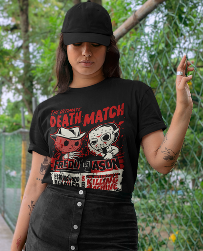THE ULTIMATE DEATH MATCH: Nightmare Slayer vs Camp Killer - Unisex T-Shirt