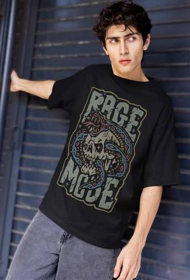 RAGE MODE - Serpent Skull OVERSIZED T-Shirt