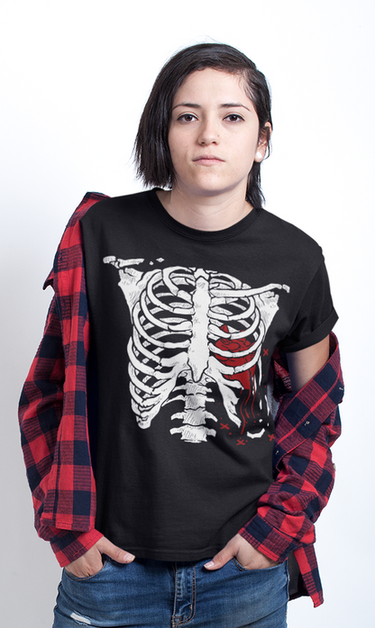 RIBCAGE WITH BLEEDING HEART Unisex T-Shirt