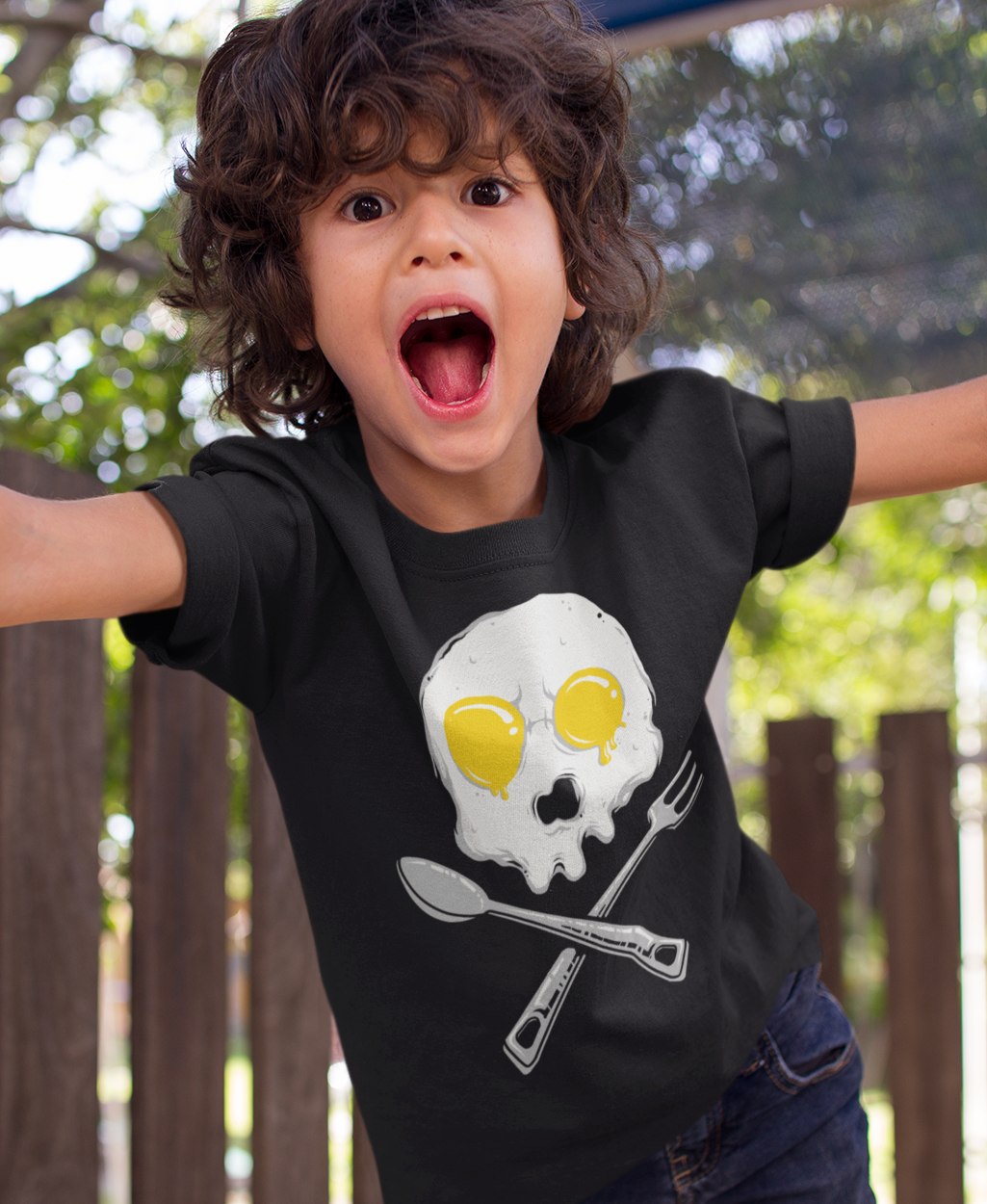 EGGSKULL CROSSBONES - Kids' T-Shirt