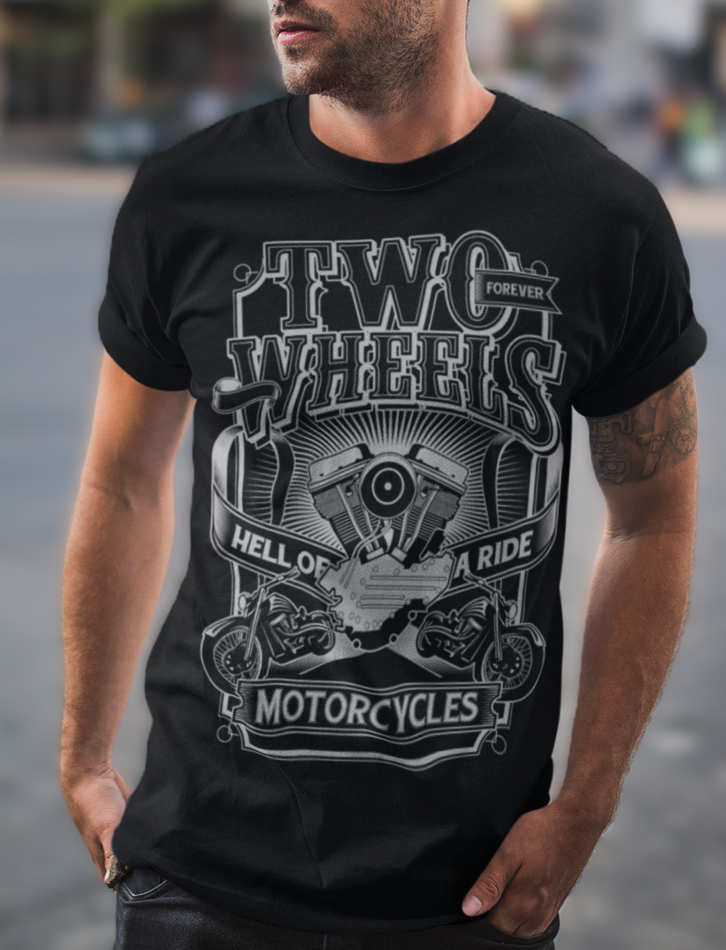 TWO WHEELS - Hell of a Ride T-Shirt