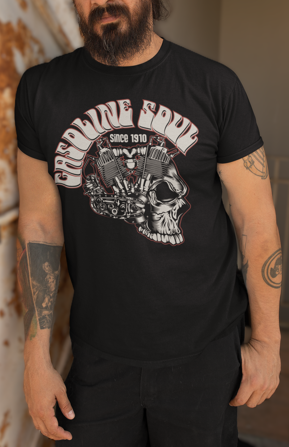 GASOLINE SOUL SKULL T-Shirt