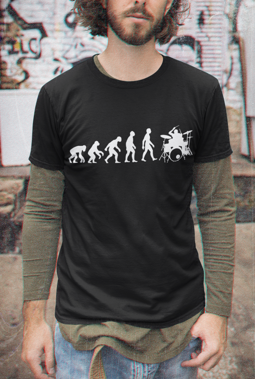 EVOLUTION OF A DRUMMER Unisex T-Shirt