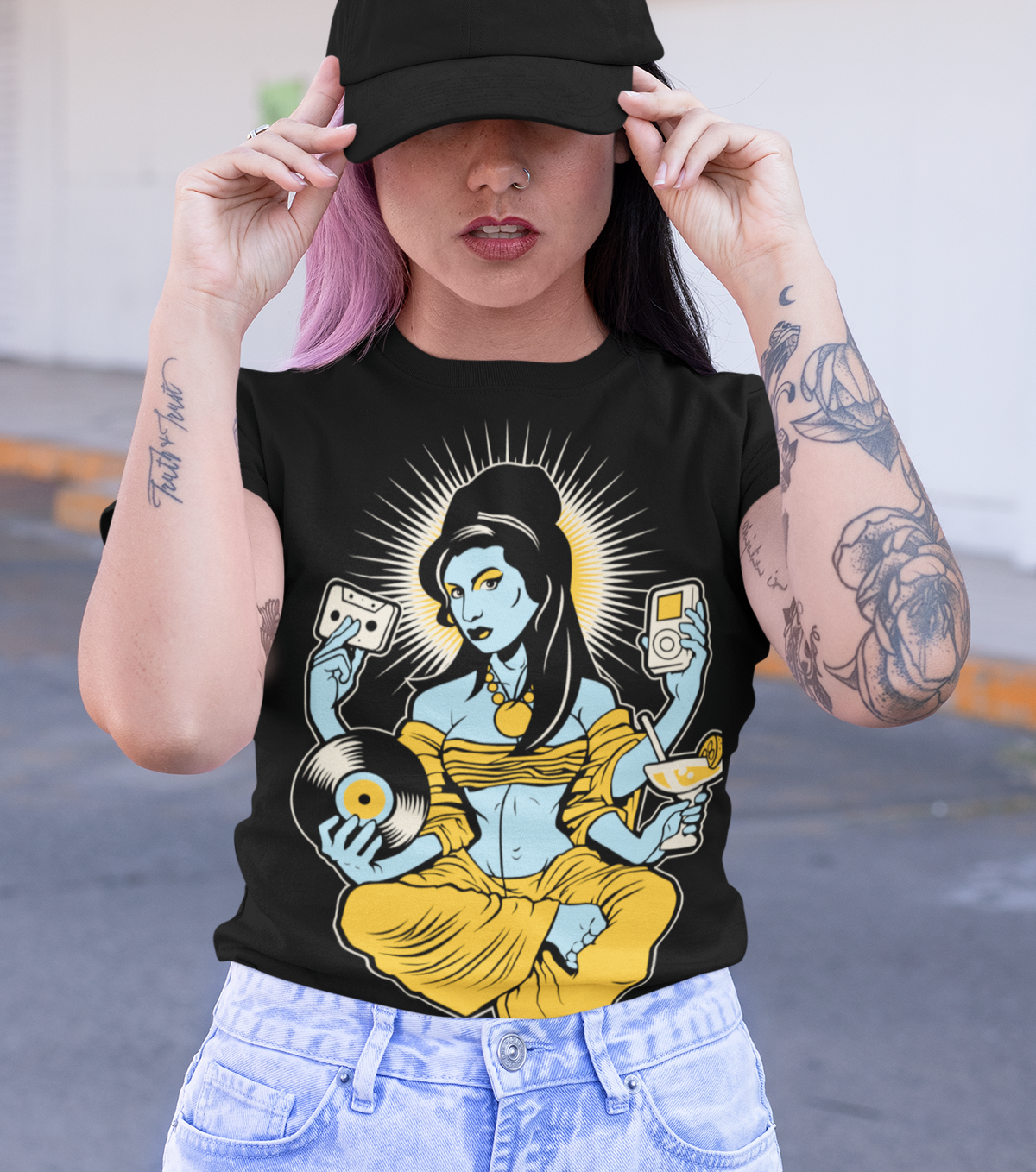 MANTRA –  Retro Music Goddess Unisex T-Shirt