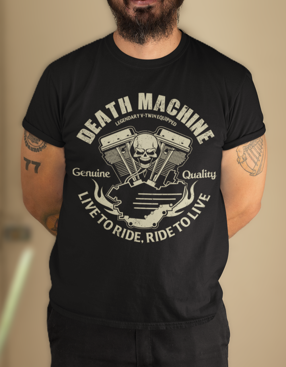 DEATH MACHINE Live to Ride, Ride to Live T-Shirt