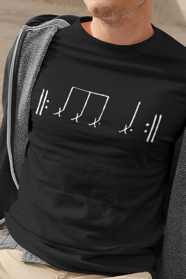 BEAT PATTERN – Minimal Music Notation Unisex T-Shirt