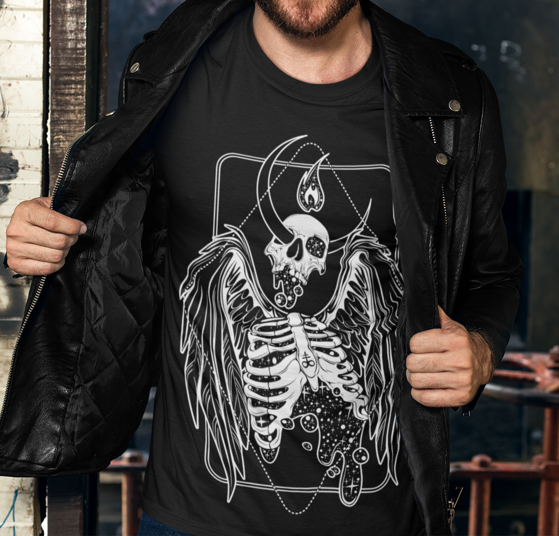 CELESTIAL FALLEN SKELETON - Unisex T-Shirt