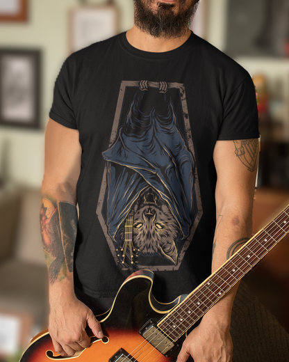 COFFIN DWELLER – Gothic Bat Horror Guitar Graphic Unisex T-Shirt