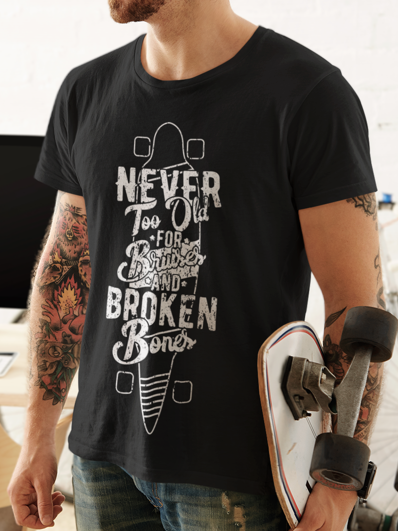NEVER TOO OLD TO SKATE Unisex T-Shirt
