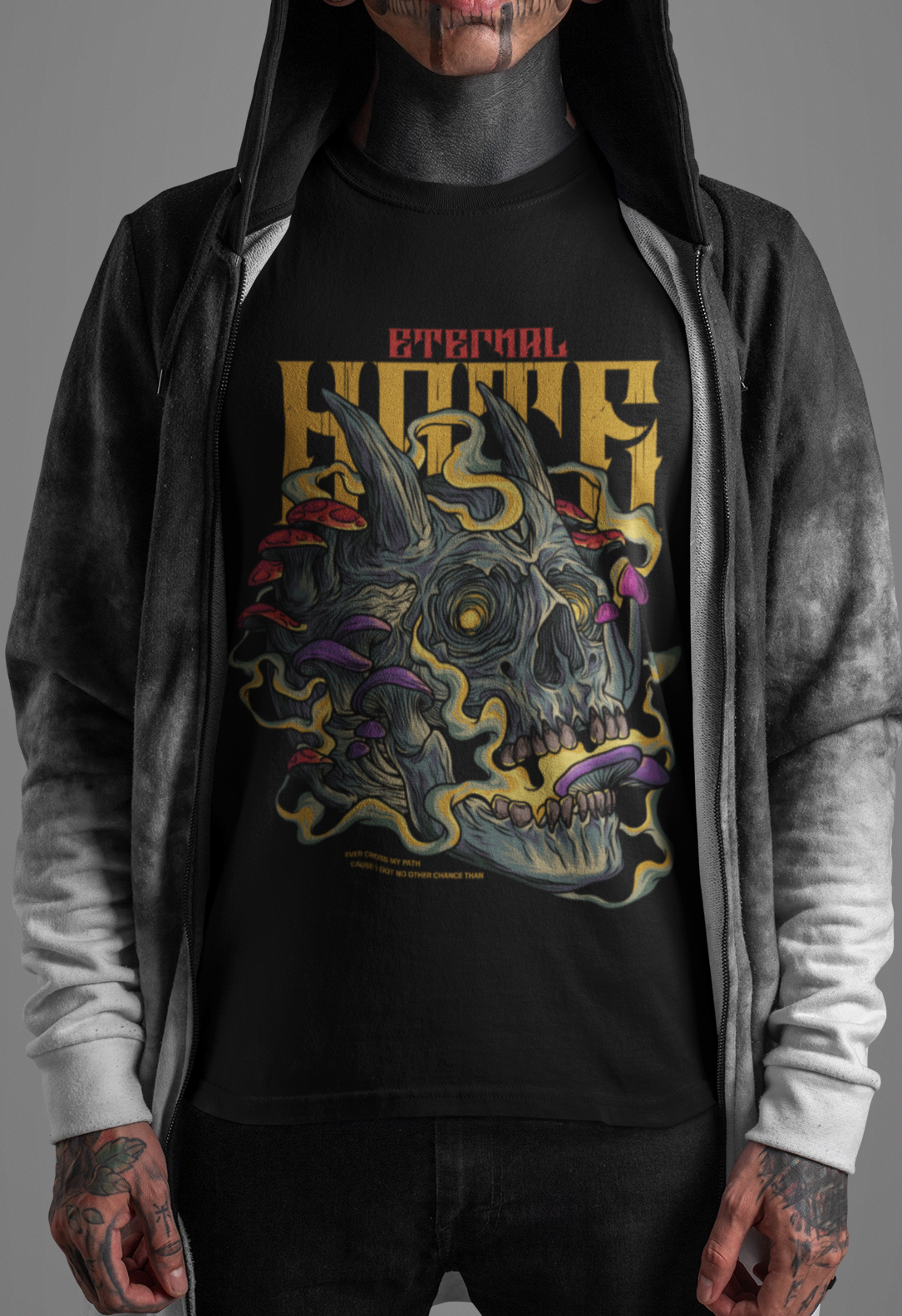 ETERNAL HATE SKULL - OVERSIZED T-Shirt