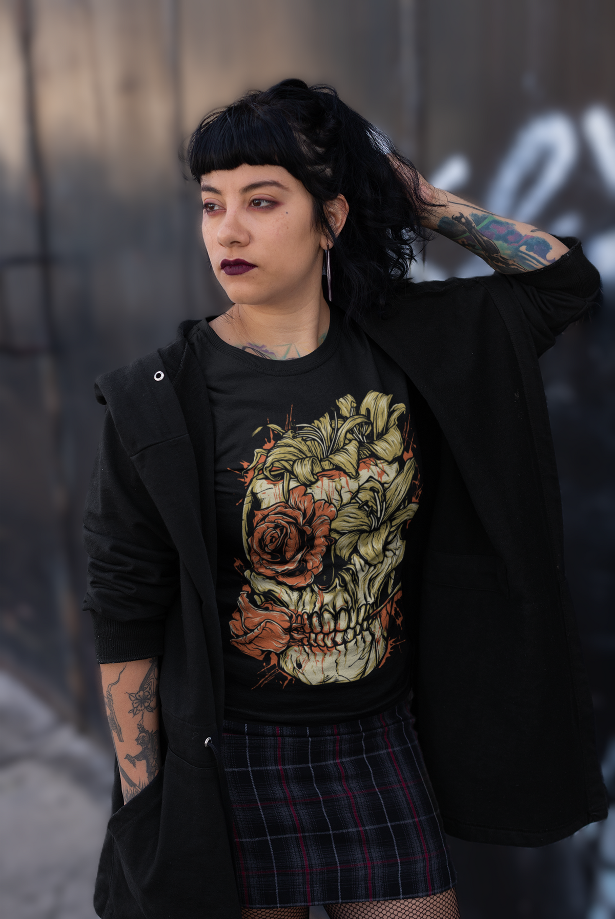 FLOWER SKULL - Bloom Eternal Unisex T-Shirt