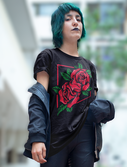 SCARLET ROSE OUTLINE Unisex T-Shirt
