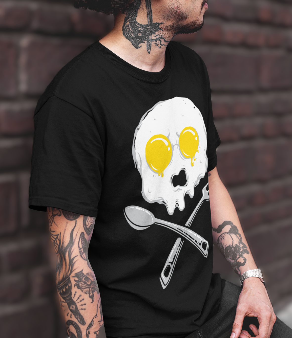 EGGSKULL CROSSBONES Unisex T-Shirt