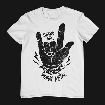 STAND FOR HEAVY METAL Unisex T-Shirt (White)