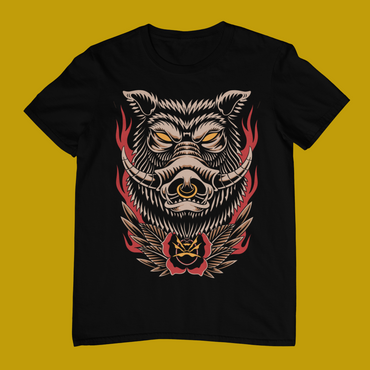 BLOOD TUSK WILD BOAR – Traditional Unisex T-Shirt (Black)