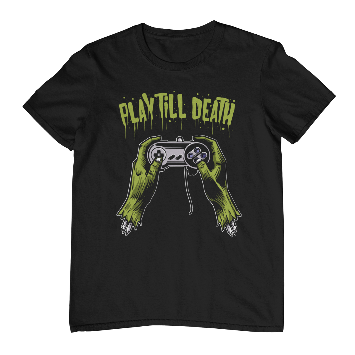 PLAY TILL DEATH – Zombie Gamer Controller Unisex T-Shirt