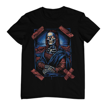 SKELETON MONA LISA - Unisex T-Shirt (Black)