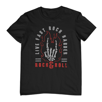 LIVE FAST ROCK HARDER Unisex T-Shirt