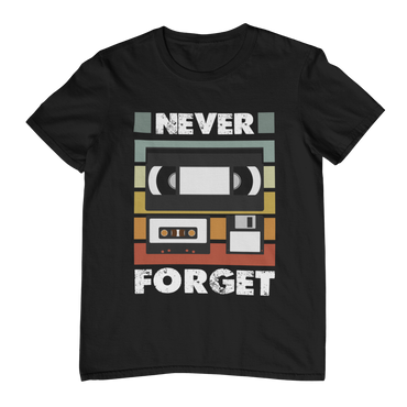 NEVER FORGET – Retro Media Collection Unisex T-Shirt