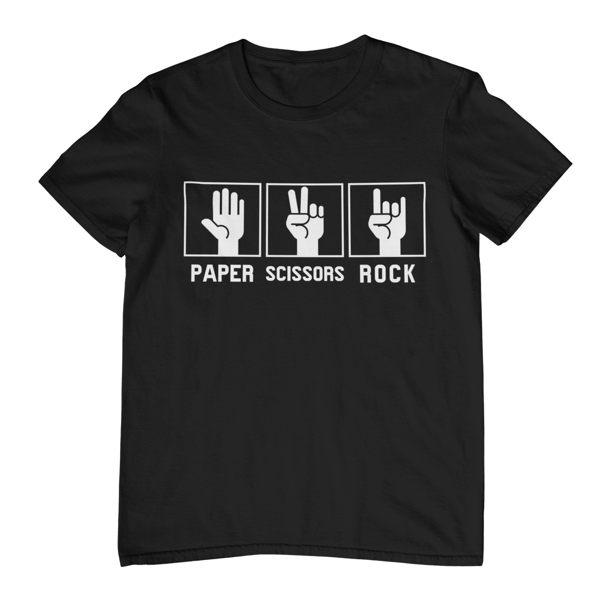 PAPER SCISSORS ROCK – Rock Wins Unisex T-Shirt