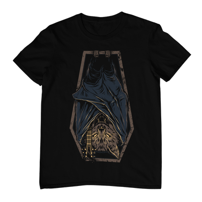 COFFIN DWELLER – Gothic Bat Horror Guitar Graphic Unisex T-Shirt